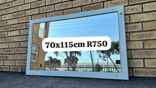 White wash frame mirror