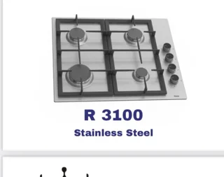 New Ferre 60cm gas hob stainless steel