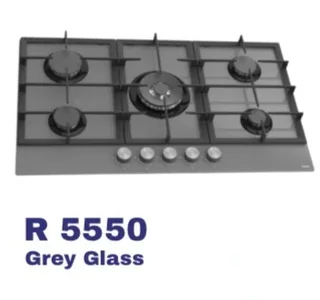 New Ferre glass grey 90cm gas hob