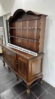 Ball&claw imbuai sideboard with display cabinet