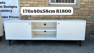 White plasma tv stand