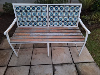 Iron bench, with tiles