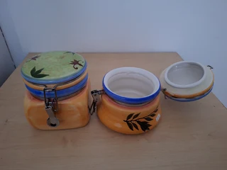 Chocolate and candy jar with lids