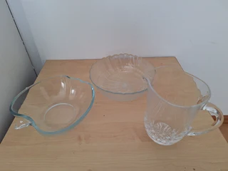 Snack and cake bowls and a Jug