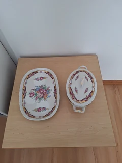 1 platter and terine with lid