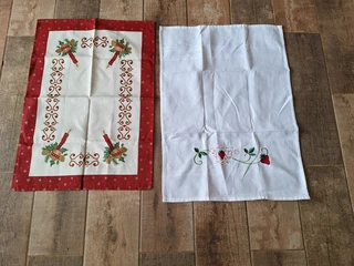 2 Christmas table cloths