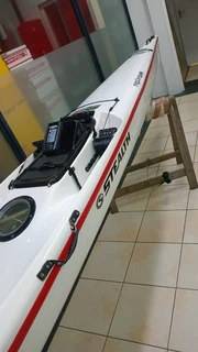 Stealth Profisha 575 fishing ski latest model with live well and transducer plate and Garmin striker