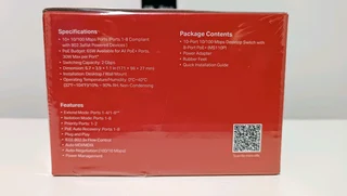 NEW 8 PORT POE SWITCH MECURSYS