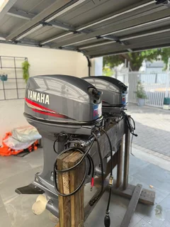 Pair of immaculate 40hp Yamaha Enduro CV Outboards.Trim &amp; Tilt.