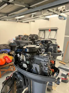 Pair of immaculate 40hp Yamaha Enduro CV Outboards.Trim &amp; Tilt.