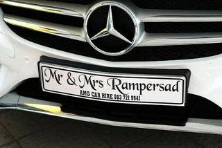 AMG Number plates on Hire Bride / Groom / Bridesmaids/ Just Married