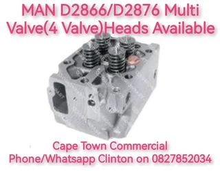 Man D2866/d2876 Multivalve(4 Valve) Heads Available In Bare & Complete