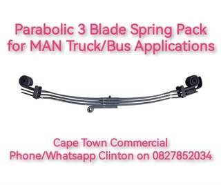 Parabolic 3 Blade Springpacks Available For Man Trucks & Busses