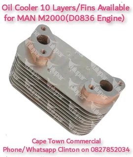 Oil Cooler 10 Layers/fins Available For Man M2000(d0836 Engine)