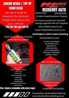 Aircon regas from R200 top up free evaluation
