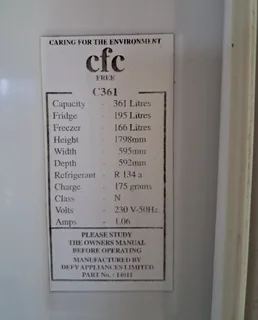 Old Defy Fridge and freezer