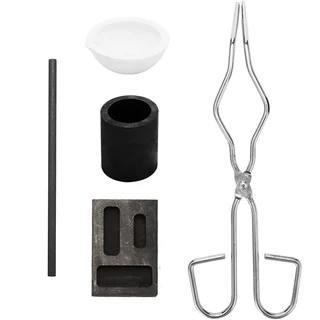 5pcs Graphite Crucible Set,Gold Ingot Mold Set Jewelry Design