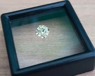 0.50Cts Diamond Cushion Cut**Certified**  Fancy Vivid Yellow VS1 Natural Loose  Natural