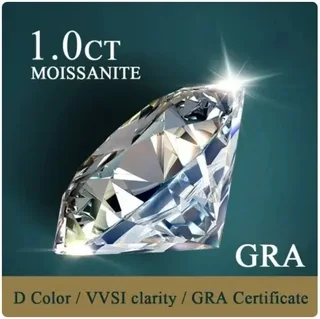 1.00ct Moissanite Loose Stone D/VVS1**Certified Moissanite** Excellent Cut