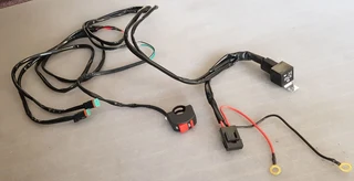 Motorcycle spot light wiring loom harness - Plug 'n Play