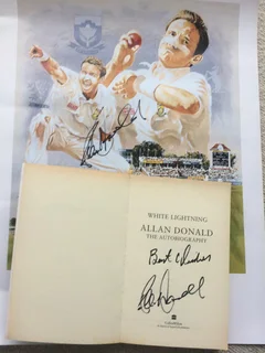Allan Donald Signed &amp; Framed Litho Print &amp; Signed White Lighting Book