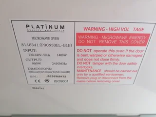 Microwave Platinum 20L in very good working condition
