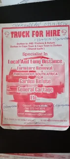 Furniture Removal Durban ( Local - Long Distance) Owner Supervised