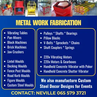 Machines Steel Moulds and Parts on Order