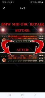 Bmw X5 and e39 5 series pixel display problems