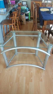 Glass tv stand