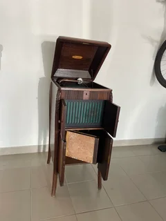 Antique gramophone cabinet