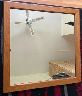 90cm x 90cm framed mirror for sale. Price is negotiable.