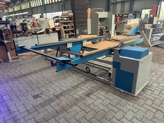 DOUBLE SQUARING MACHINE FOR DOORS AND SHELVING
