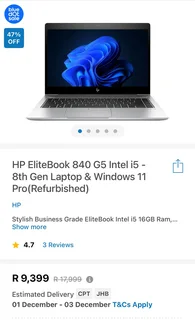 HP Elitebook Win 11 Pro (super fast N very clean)