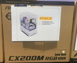 Antec Cx200m Rgb Elite Clear Tempered Glass White Steel Micro-atx Mini-tower Desktop Chassis