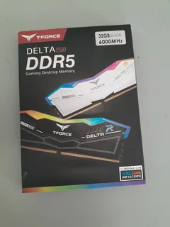 Desktop Memory  - Teamgroup T-Force Delta RGB DDR5 32GB (2x16GB) 6000MHz CL38 - White