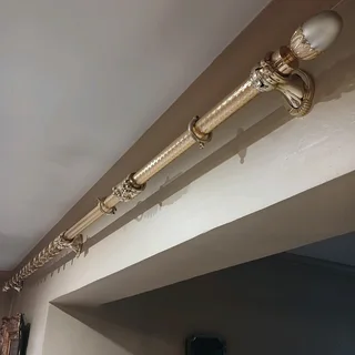 Curtain Rod 2,7m Gold Complete Set