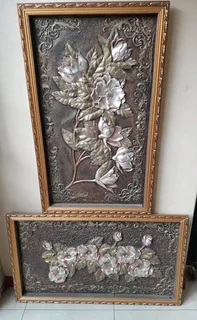 2x 3D wall art decor wall frames