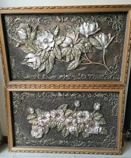 2x 3D wall art decor wall frames