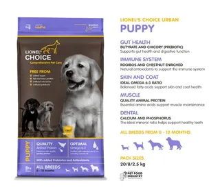 Lionel&#39;s Choice dog food. 8kg/20kg