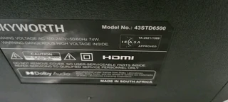 CRACKED SCREEN SKYWORTH 43INCH 43STD6500 0️⃣7️⃣2️⃣3️⃣9️⃣2️⃣5️⃣7️⃣5️⃣6️⃣
