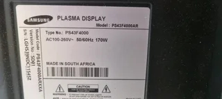 SAMSUNG PLASMA TV 43INCH PS43F4000AR 0️⃣7️⃣2️⃣3️⃣9️⃣2️⃣5️⃣7️⃣5️⃣6️⃣