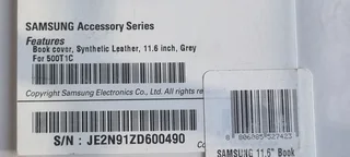 SAMSUNG BOOK COVER SYNTHETIC LEATHER 11.6&#34; GREY ATIV 500T0️⃣7️⃣2️⃣3️⃣9️⃣2️⃣5️⃣7️⃣5️⃣6️⃣