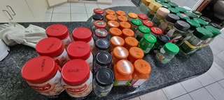 62 Glass &amp; Plastic Jars Bottles Coffee Mayo Pickle Peanut Butter 0️⃣7️⃣2️⃣3️⃣9️⃣2️⃣5️⃣7️⃣5️⃣6️⃣