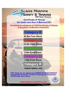 Skippers Courses &amp; Certificate of Fitness (COF) for vessels less than 9 metres