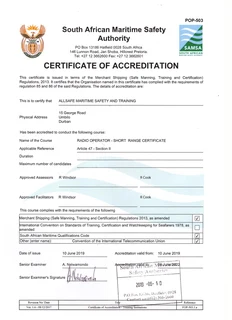 VHF DSC Radio course