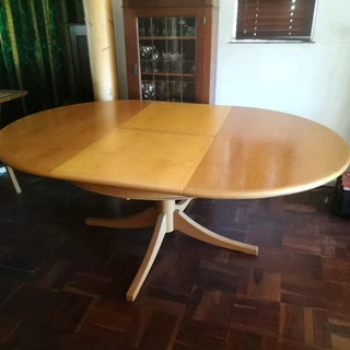 Solid oak dining table