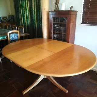 Solid oak dining table