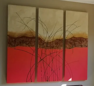 Paintings and mirror