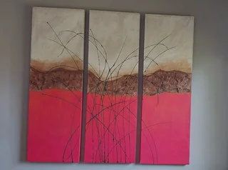 Paintings and mirror